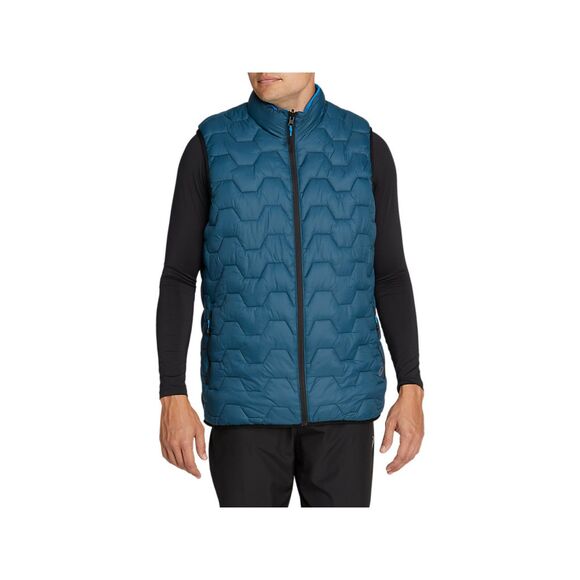 EC asics M Reverse INS Vest Puffer Fleece zip up vest size large - Picture 1 of 9